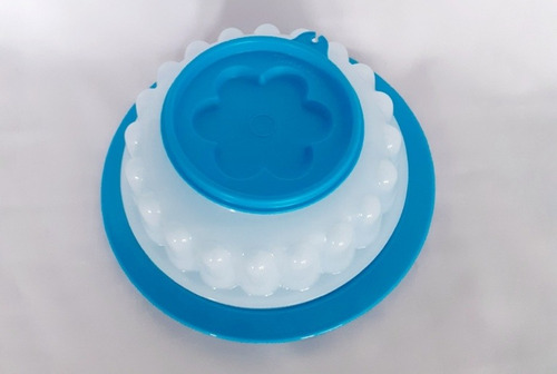 Mini Molde  Azul Para Gelatina Tupperware 