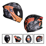 Casco Abatible Half Certif Dot Doble Visor Con Luz 12vcc Rmb