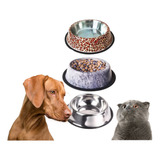 Comedero Para Perros Alimento Acero Inoxidable Plato Small