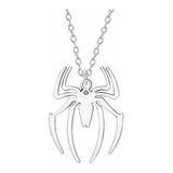 Collar De Spiderman Logo De Hombre Araña De Acero Inoxidable