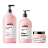 Shampoo 1500ml Aco 750ml Y Masc 500g Vitamino Color Loreal