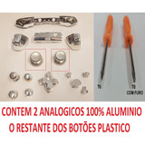 Kit Botões Rb Lb Prata + Analogicos Aluminio Xbox One S Slim