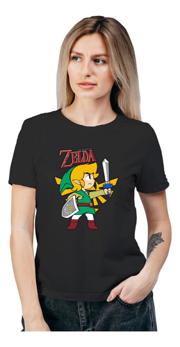 Polera Mujer Zelda Comic Gamer Algodón Orgánico Wiwi