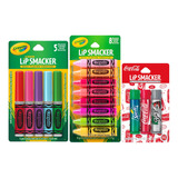 Lip Smacker Kit Crayola: 1 Party Pack+liquid+trio Coca Cola