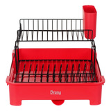 Escurridor Platos Trastes Plástico Rep Rojo 1536 Brang