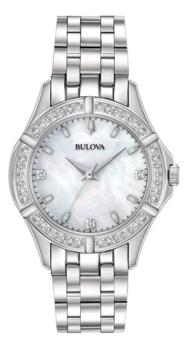 Reloj Clásico De Cuarzo Para Mujer Bulova De Acero Inoxidabl