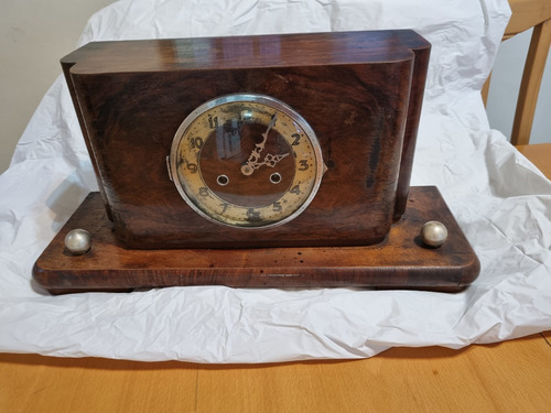 Antiguo Reloj De Mesa Art Deco Para Restaurar Funciona