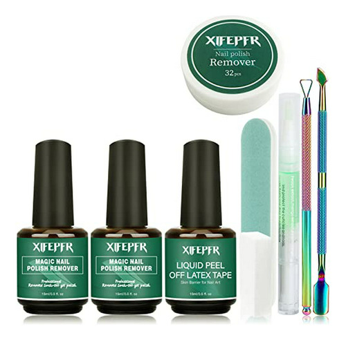 Kit Removedor De Esmalte En Gel Xifepfr - 2 Unidades Con Cin