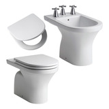 Combo Ferrum Varese Inodoro Corto + Bidet + Tapa Amortiguada