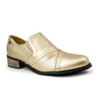 Zapatos Casuales // 02023 // Mocasines Charol Dorado