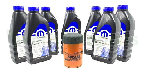 Kit Lubricacion Aceite Filtro Original Mopar 7l Filtro Fram