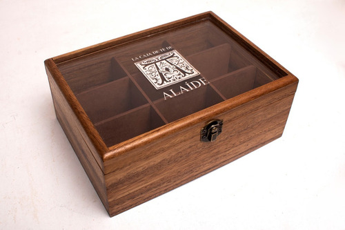 Caja En Parota Para De Té Personalizada