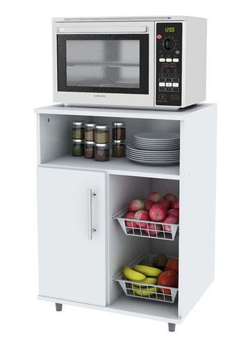 Mueble Organizador Rack Frutero Cocina Bajomesada Blanco