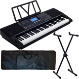 Teclado Musical Profissional 61 Teclas M-t5000+suporte +capa