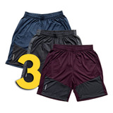 Shorts Masculino Fit Esporte Bermuda Elástico Bolso Academia