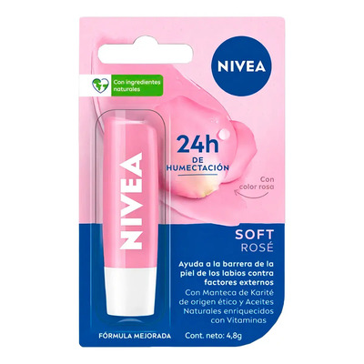 Nivea Protector Labial Soft Rose Bálsamo Humectante | MercadoLibre