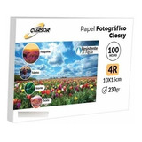 Papel Fotográfico Premium Glossy Cursor 4r 230 Gr 100 Hojas