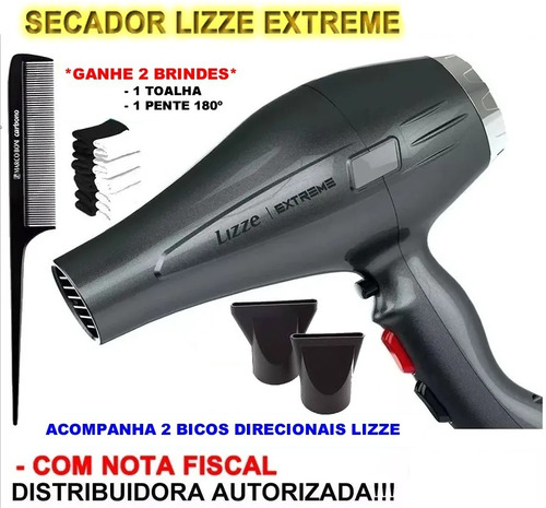 Super Lançamento Secador Lizze Extreme 2400w + 2 Brindes 