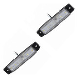 2 Luz De Cortesia Branca Slim 6 Leds 12v 24v -  Barco Lancha