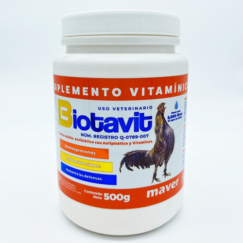 Biotavit 500g Suplemento Vitamínico - Vitamina Gallo Pollo