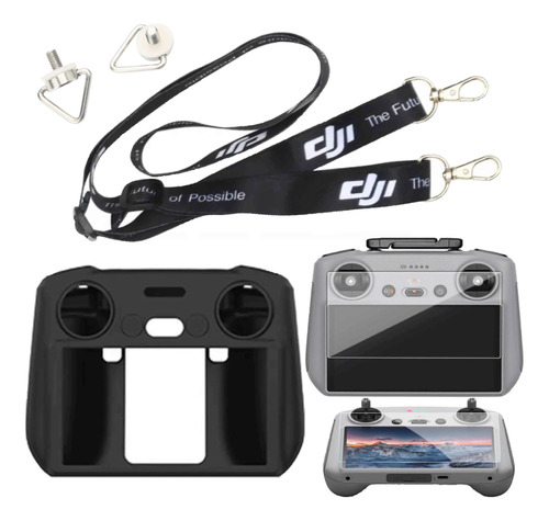 Protector De Pantalla + Correa + Silicona Para Dji Rc, Rc 2