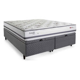 Cama Box Com Baú King Herval Leeds, Molas Maxspring