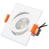 Kit 10 Spot Super Led Quadrado Embutir Dicroica Sanca 3w