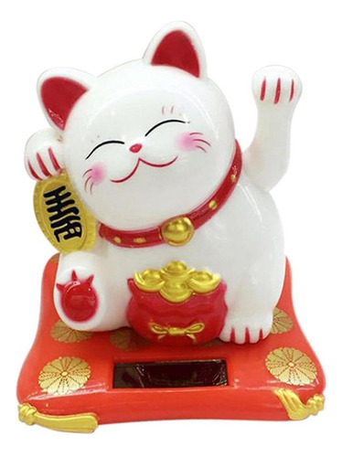 Adorno De Coche Maneki Neko, Color Blanco