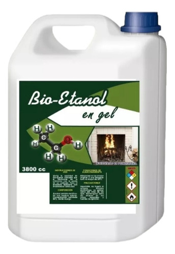Combustible Para Chimenea Bioetanol En Gel Galón 