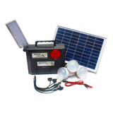 Kit Panel Solar + 3 Bombillo + Batería 7.5 Amp Radio Mp3 Usb
