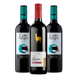 Kit Gato Negro Malbec E Alpaca Cabernet Sauvignon/merlot- 3