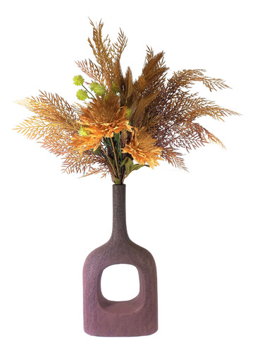 Decoração Elegante E Duradoura, Vaso Com Flores Desidratadas