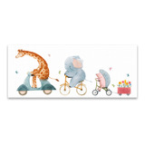 Cuadro Para Bebe Niño Niña Animales Bebe Animalitos 80 Cm