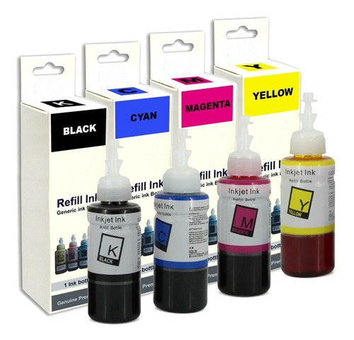 Pack Tintas T664  / T 664 Refill Ink Para Epson