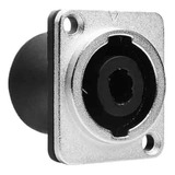 Conector Plug Speakon Femea Para Painel Metal