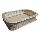 Canasto Mimbre Panera Facturera Biscochera Rectangular N 45