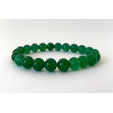 Pulseira Jade Verde Pedras Naturais 8 Mm Feminina Masculina