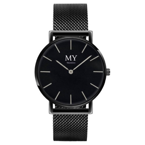 Relógio Minimalista Masculino Mansiory Horizon Full Black 
