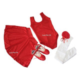 Roupa De Ballet Infantil Vermelho