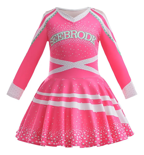 Disfraz Niña Zombie Animadora Vestido Rosa M/larga Halloween Infantil Fiesta Escolar Mx