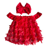 Vestido Enterizo Con Encaje Y Balaca Para Bebe Niña