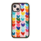 Funda Para iPhone 13 Transparente Polka Daub Hearts - Tra-02