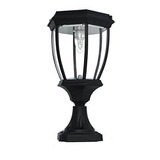 Lámpara De Luz Led Solar Grande Para Exteriores Negro Sl 840