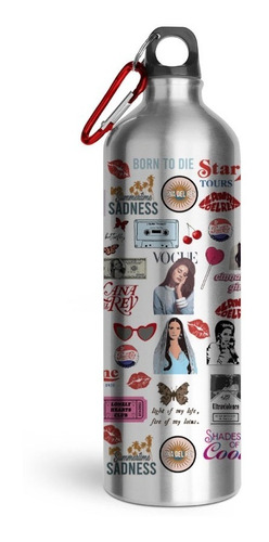 Termo Botella Lana Del Rey Objetos 750ml, Botella Aluminio