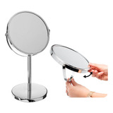 Espejo De Pie Mesada Maquillaje Baño Giratorio 360º Aumento