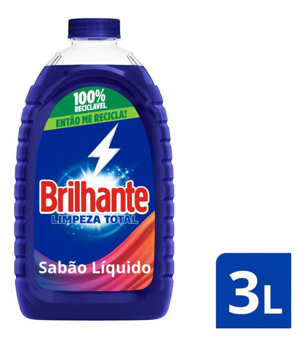 Sabão Líquido Brilhante Limpeza Total 3l