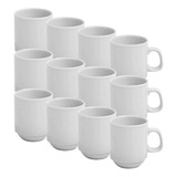 Taza Café 1/2 Porcelana Blanca Verbano Línea Távola X12