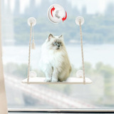 Mkono Cat Window Perch Macramé Boho Cat Hamaca Montada En La