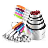 Juego De Tazas Y Cucharas Medidoras U-taste, Acero Inoxidabl