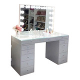 Tocador Vanity Camerino Con Focos Hollywood Marco Slim